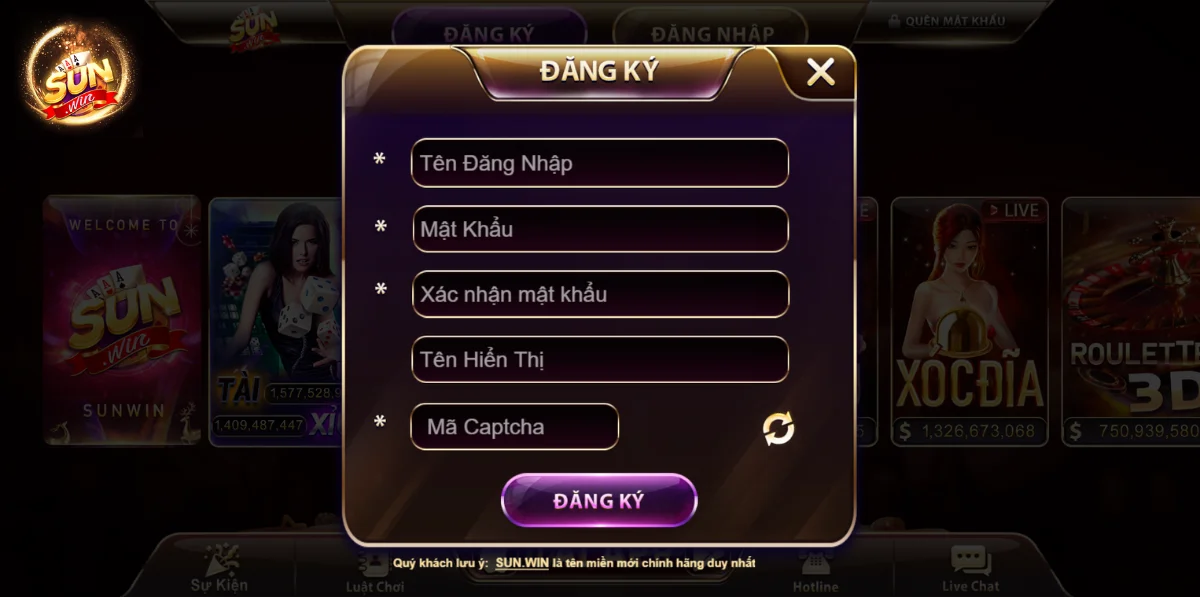 Đăng ký tài khoản Sunwin là bước đầu tiên để tham gia các trò chơi
